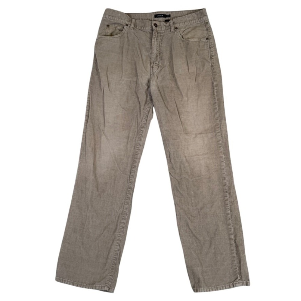 J.Crew Mens 31x30 Corduroy Pants Tan Khaki Straight Leg 100% Cotton Five-Pocket